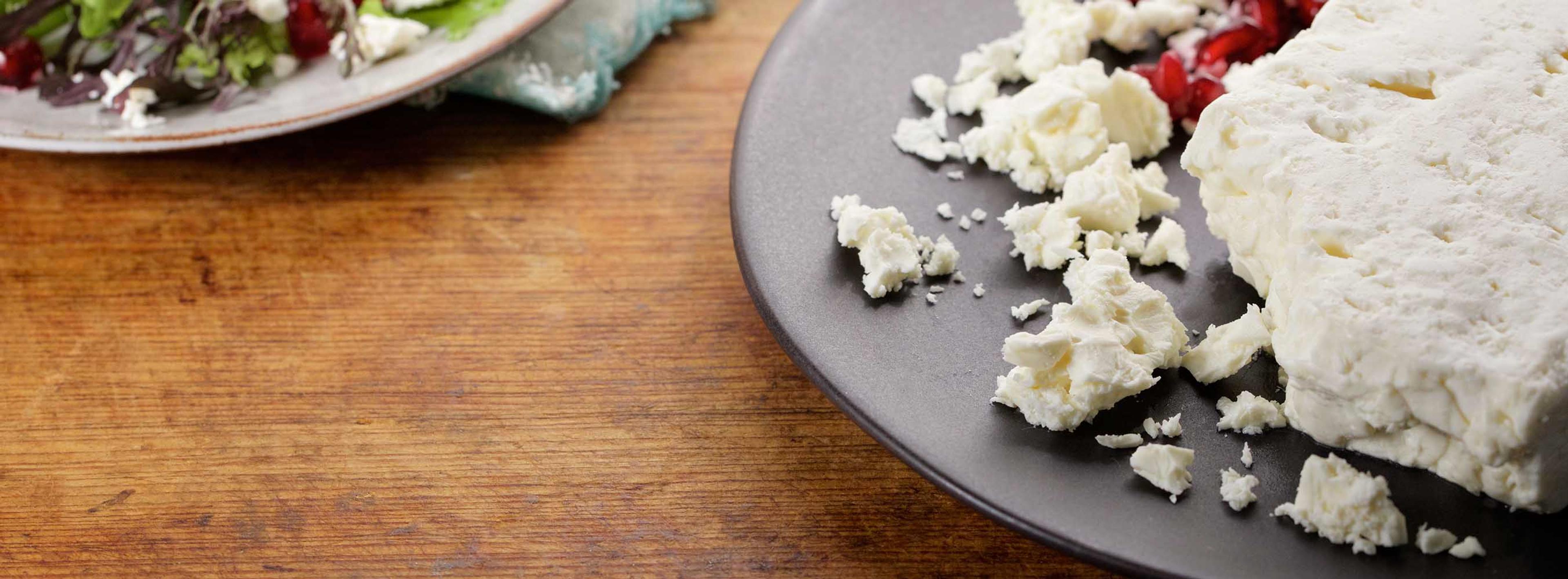 Plate of feta cheese