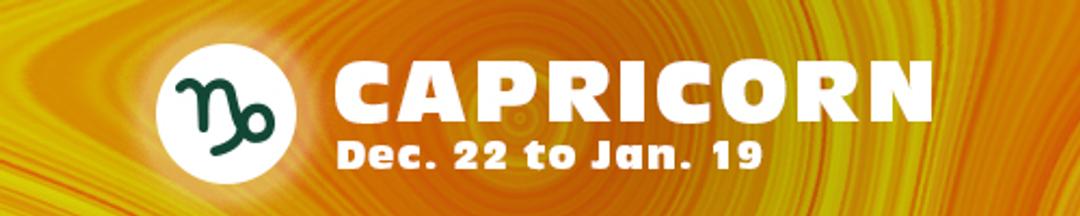 A graphic of a Capricorn sign