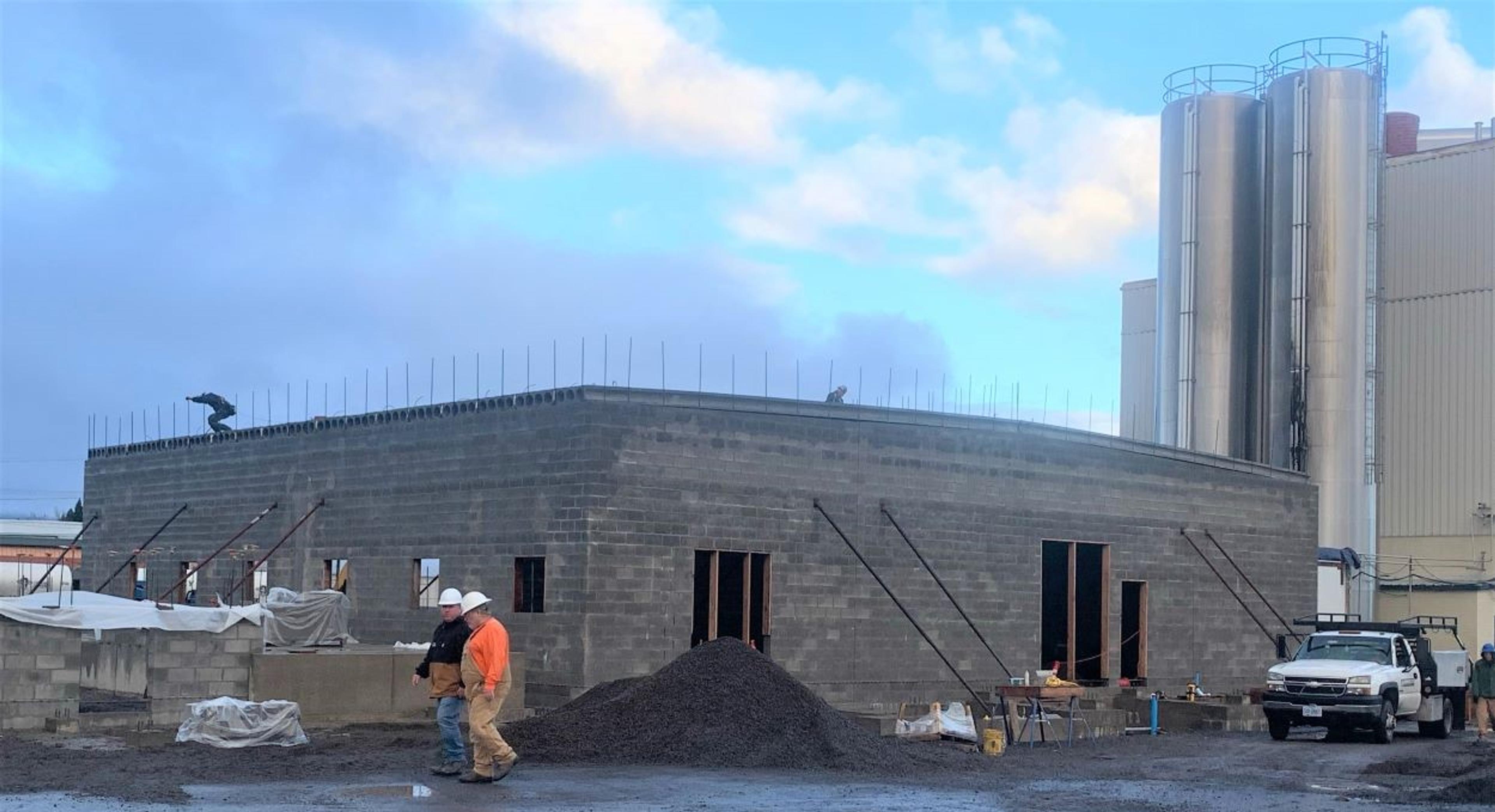 Construction continues on the McMinnville Creamery rebuild in Oregon.