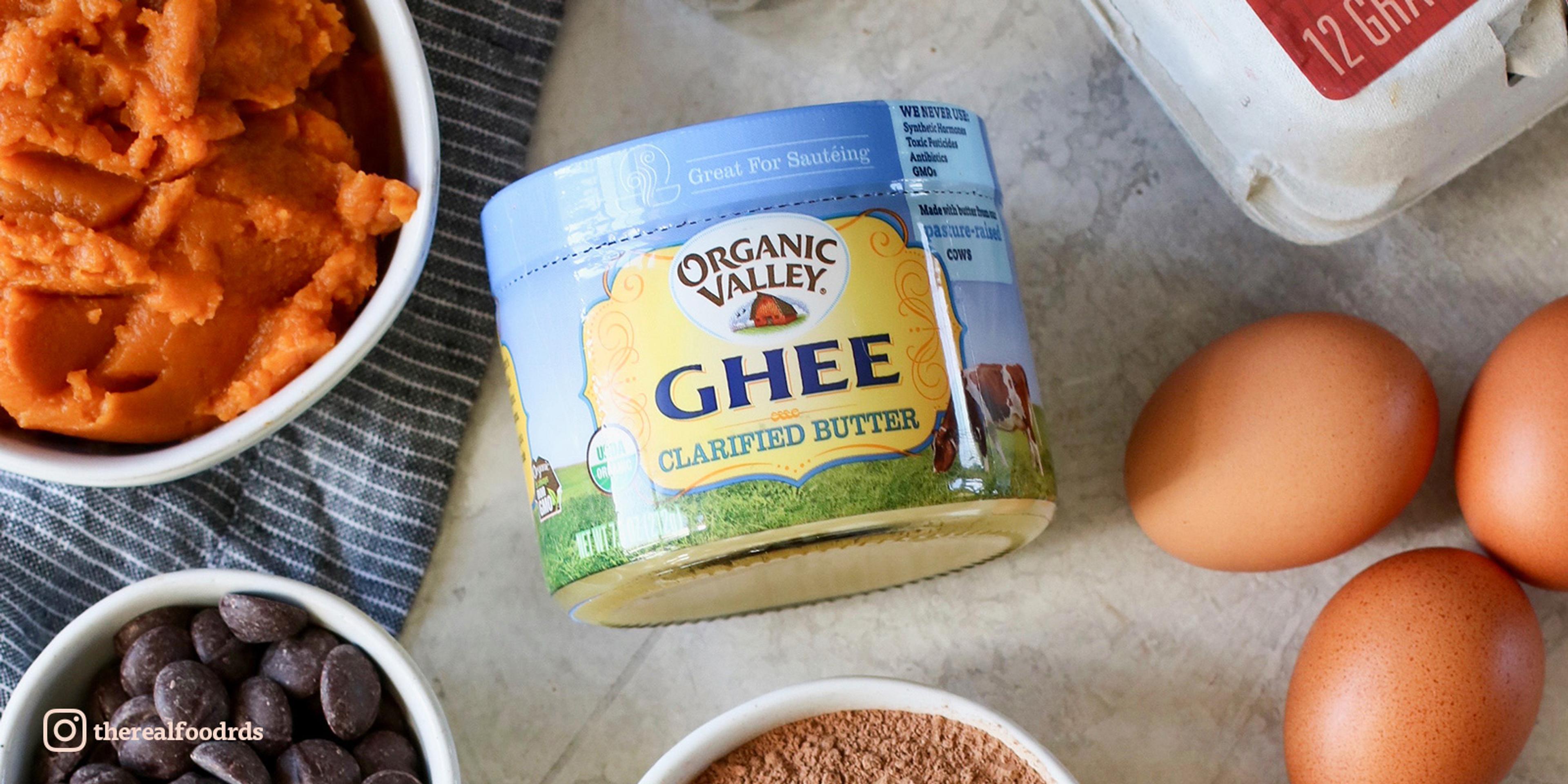 Organic Valley ghee used alongside other ingredients, including organic eggs. Photo by The Real Food Dietitians.