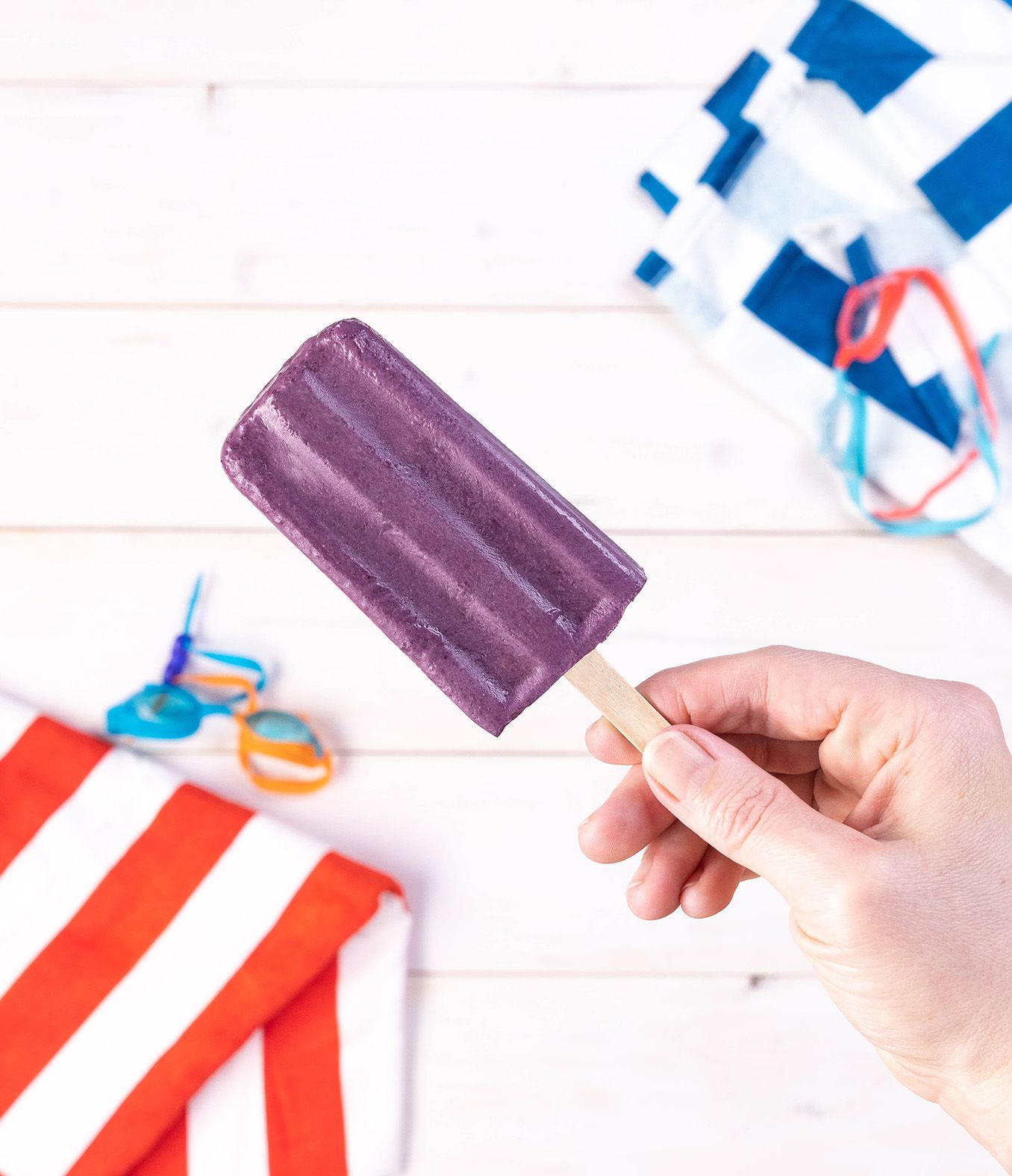 Creamy Blackberry Popsicle with Organic Valley