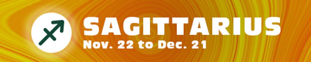  A graphic of a Sagittarius sign