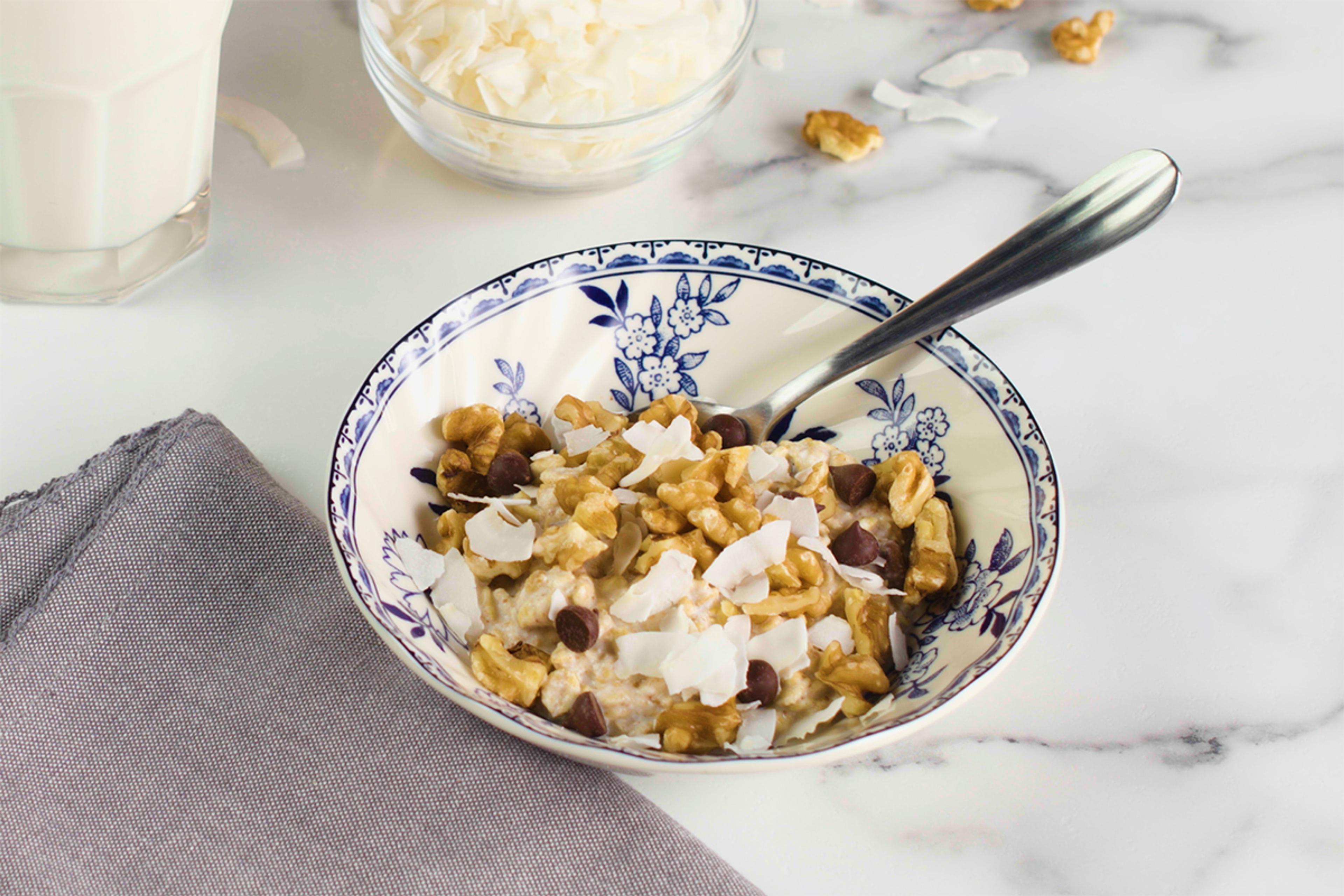 Chocolate Chip Cookie Dough Overnight Oats.