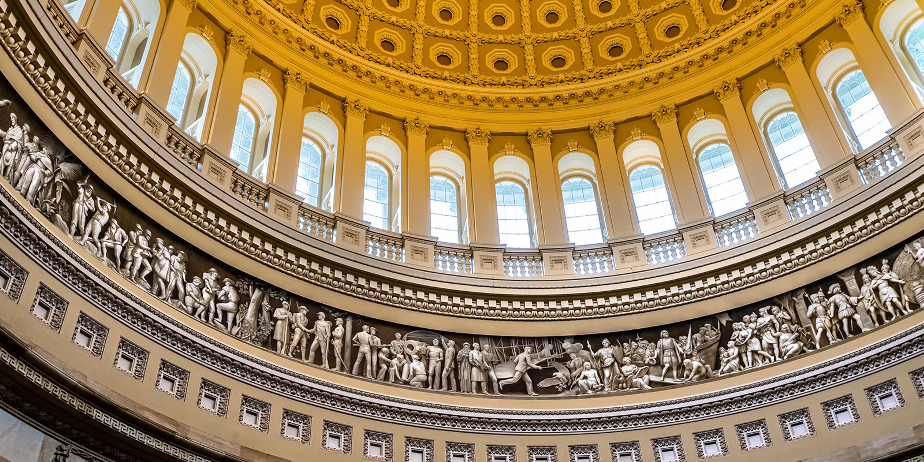 The dome in the U.S. Capitol in Washington, D.C.