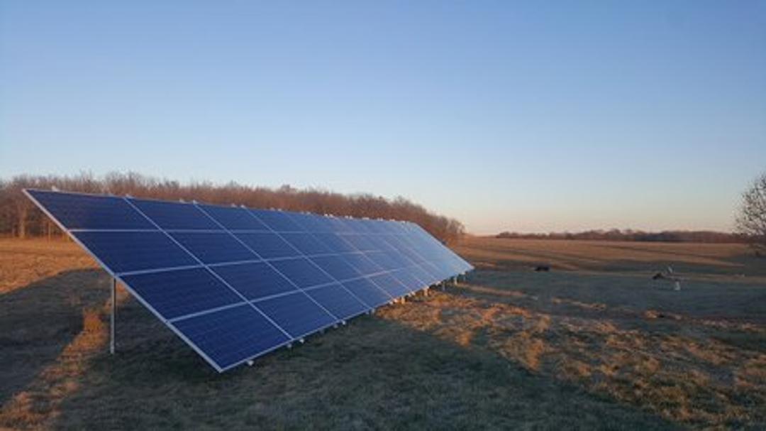 Solar arrays on the Wilson farm, Wisconsin.