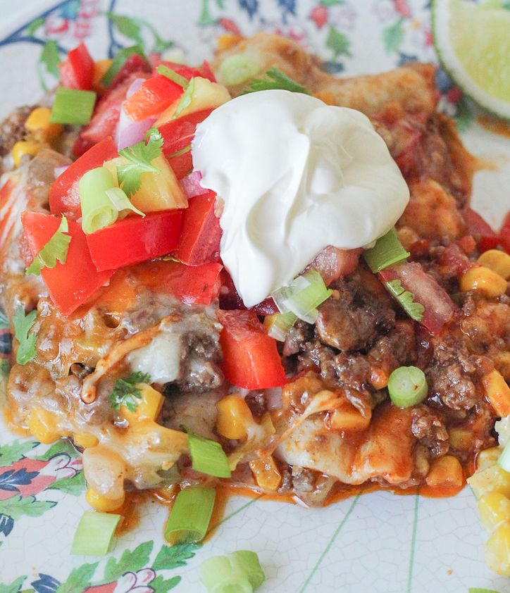 Easy Beef Enchilada Casserole with Organic Valley
