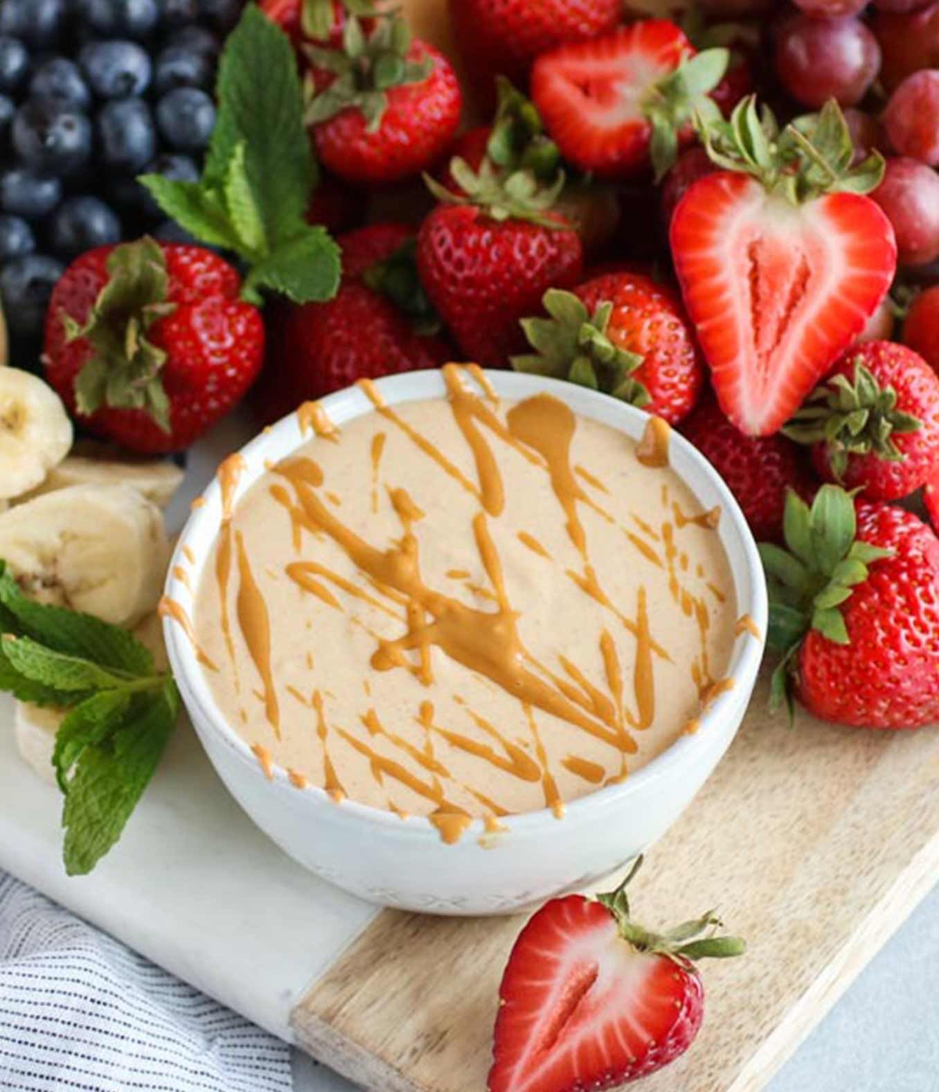 Easy Peanut Butter Yogurt Fruit Dip with Organic Valley