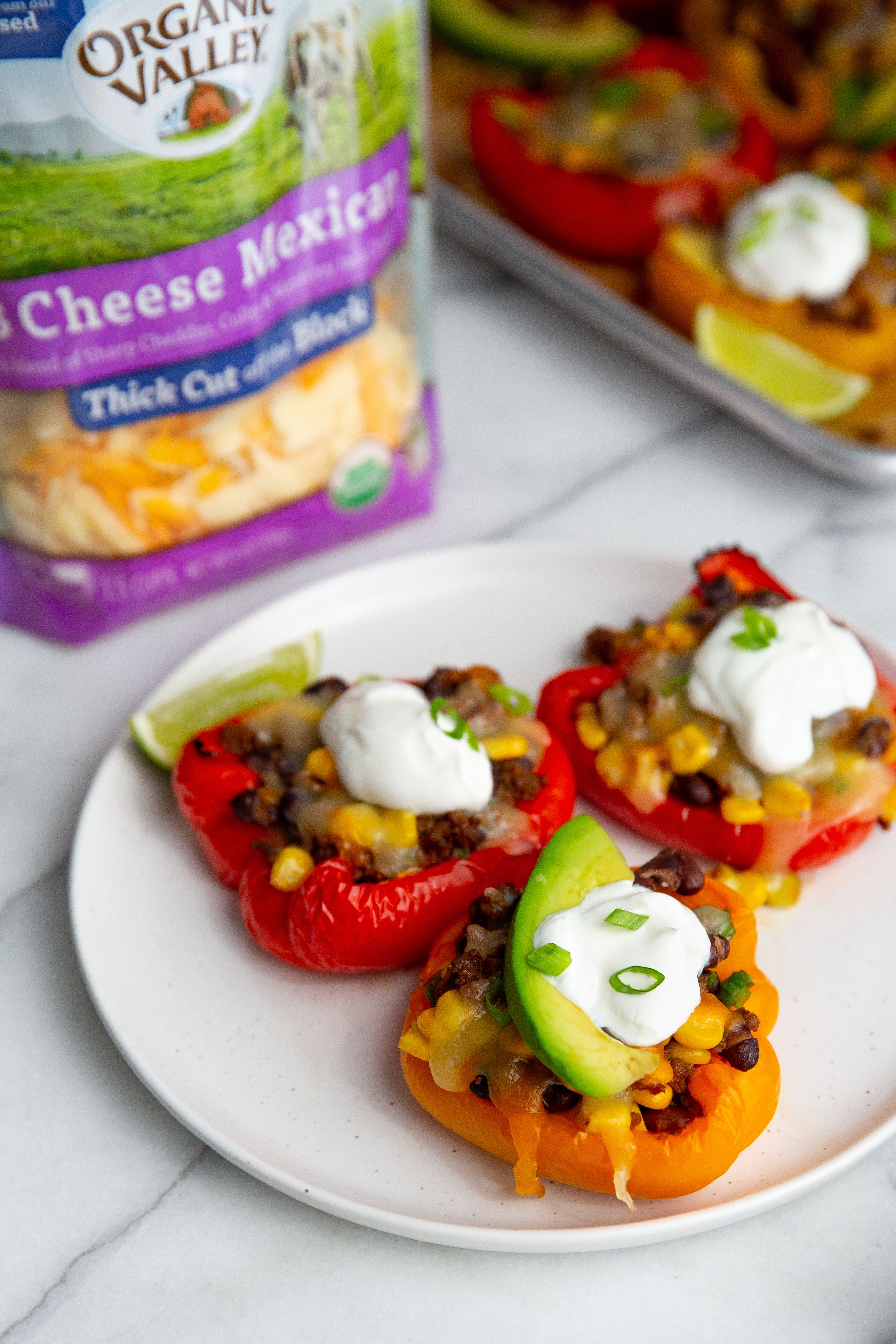 Cheesy Stuffed Bell Peppers with Organic Valley