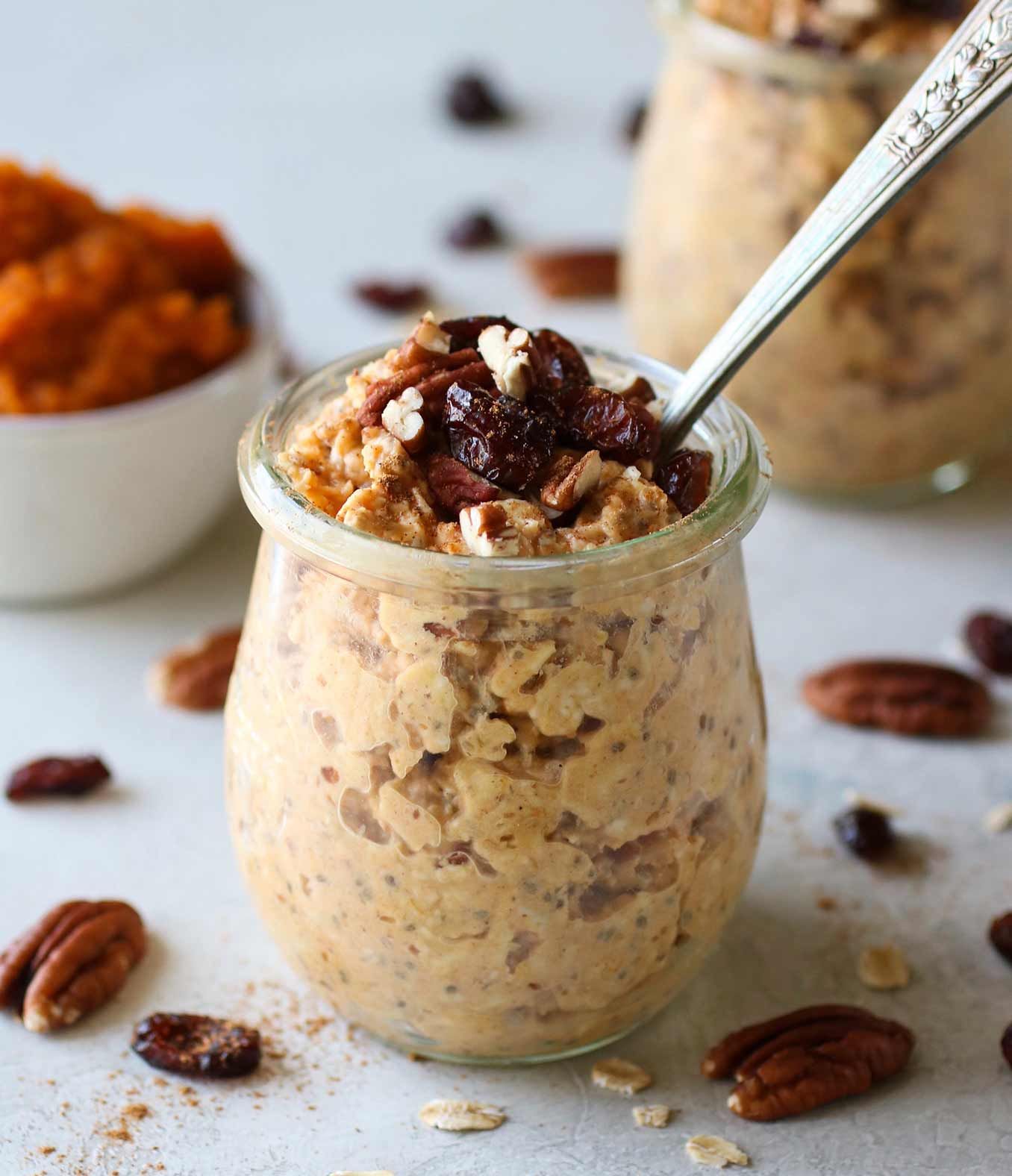 Pumpkin Pie Overnight Oats with Organic Valley