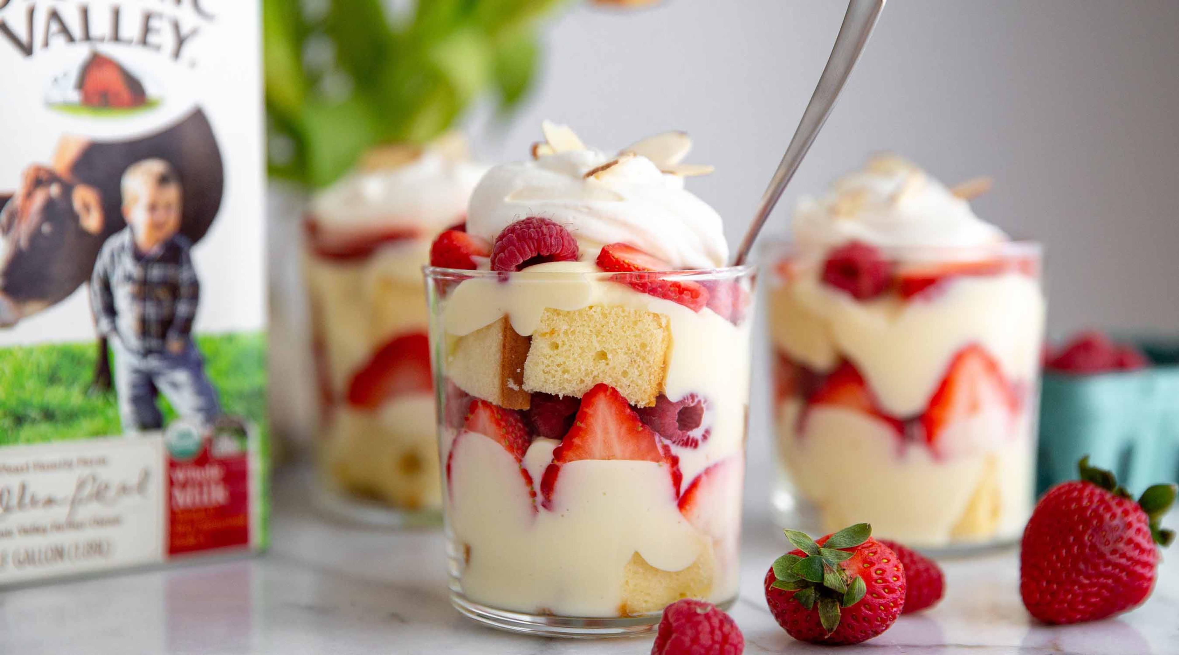 Easy Berry Trifle made with whole milk.