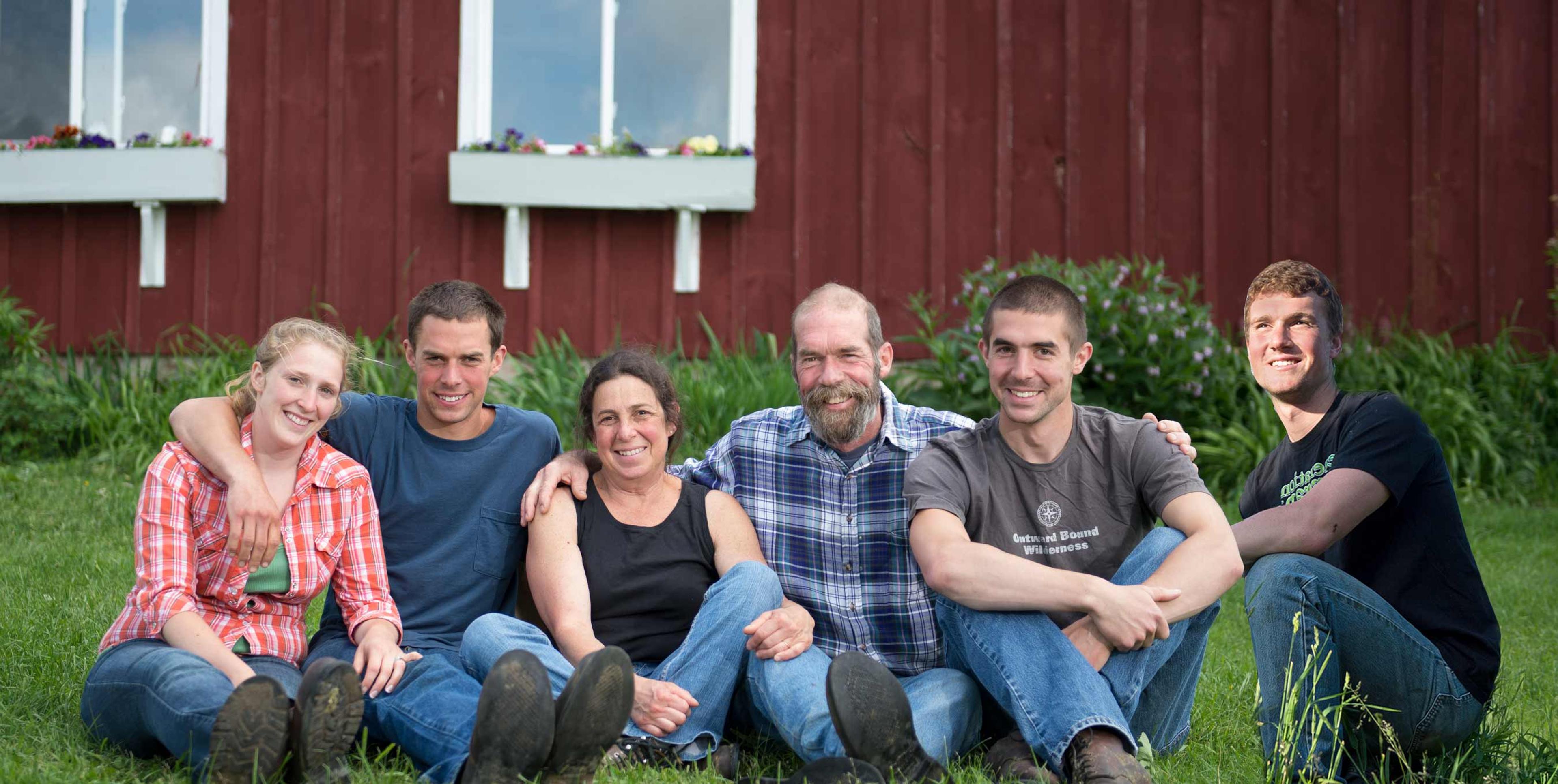 The Hardy family on their Organic Valley farm.