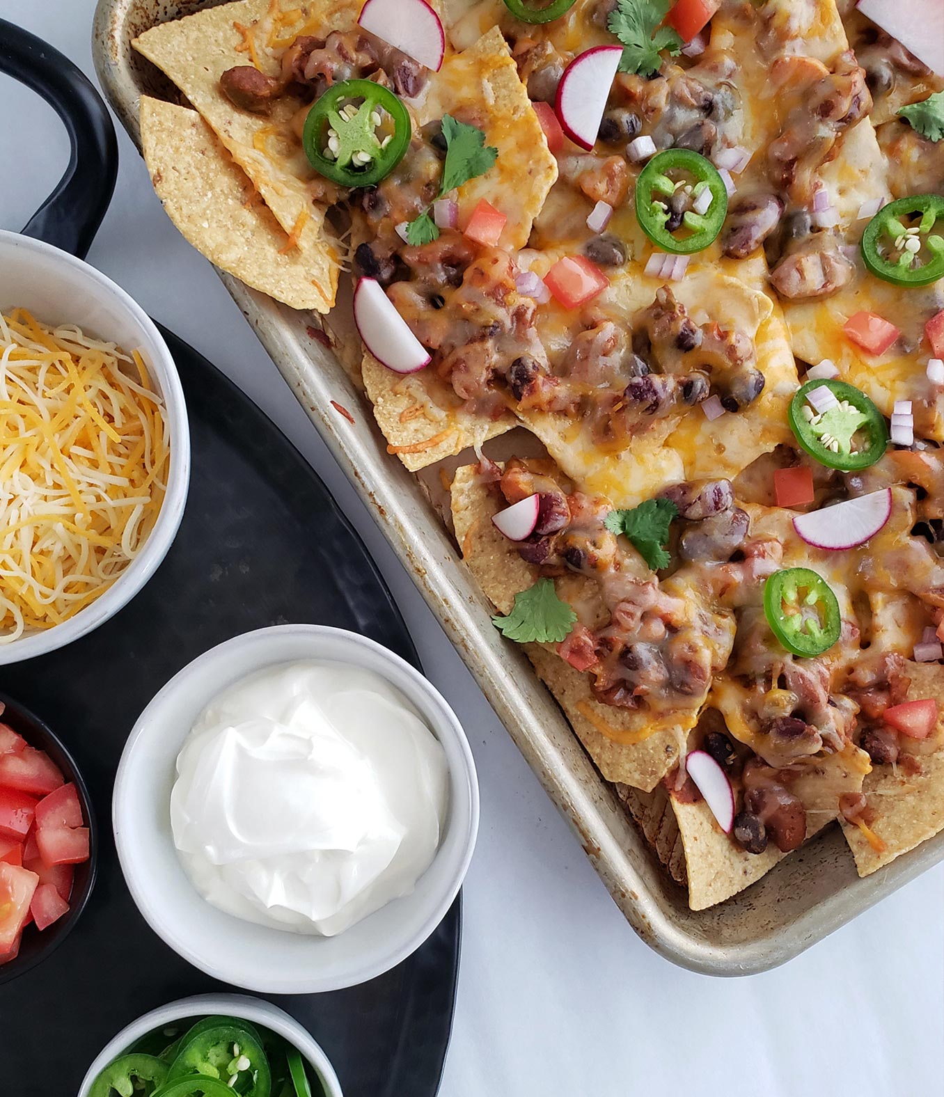 Slow Cooker Vegetarian Chili Nachos with Organic Valley