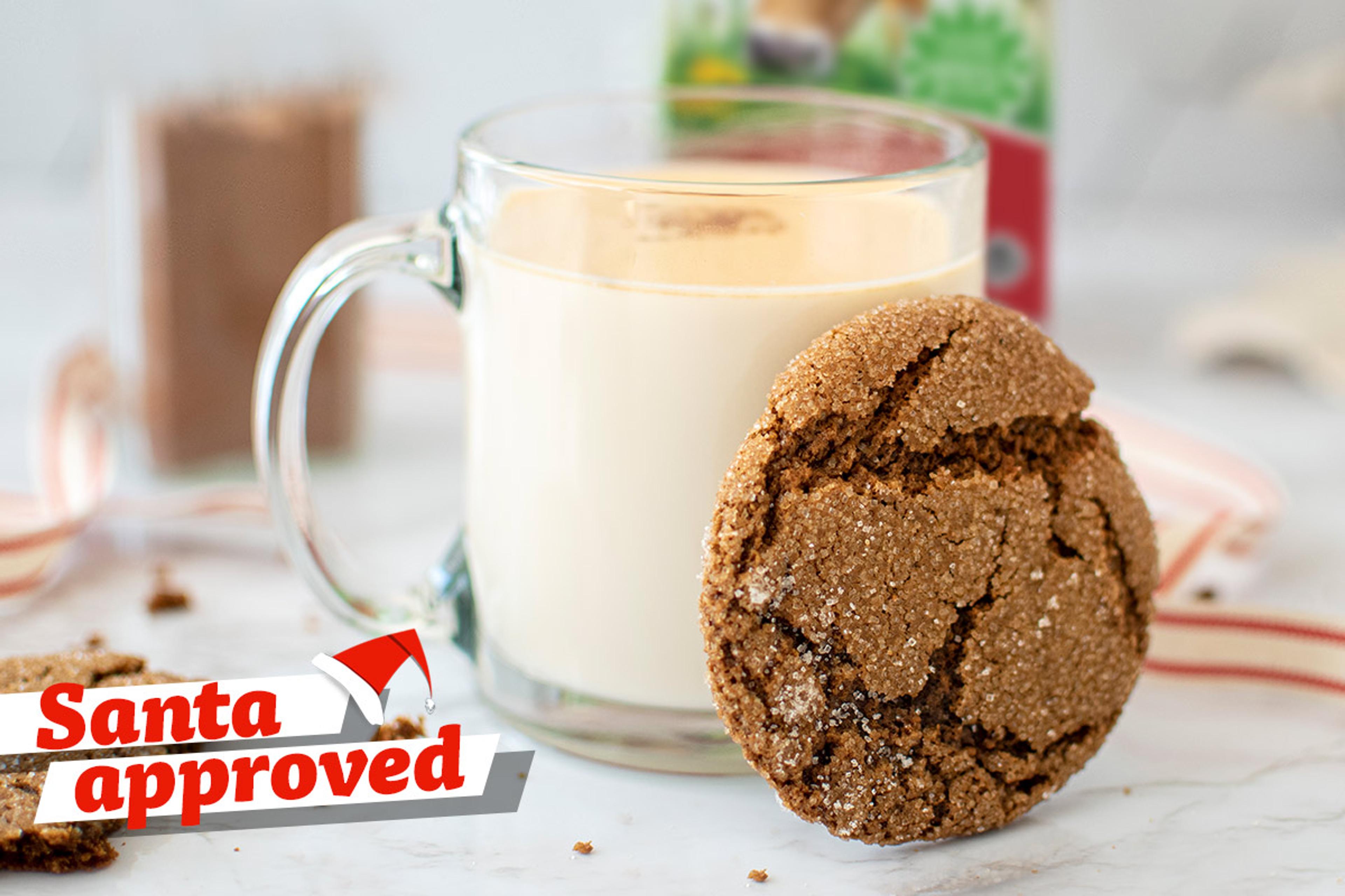 Ginger Molasses Cookies with Pumpkin Spice Milk