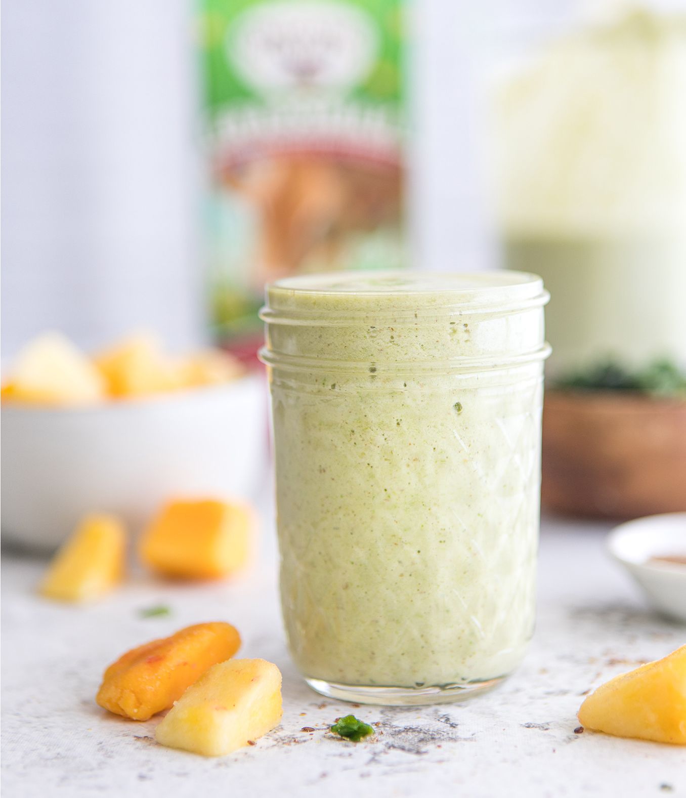 Kick-Grass Tropical Green Smoothie with Organic Valley