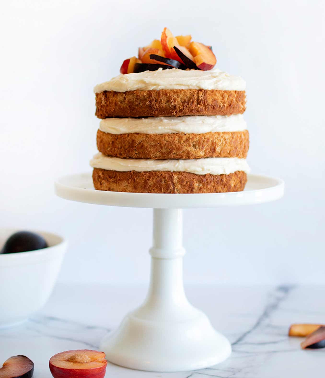 Spiced Plum Cake with Organic Valley