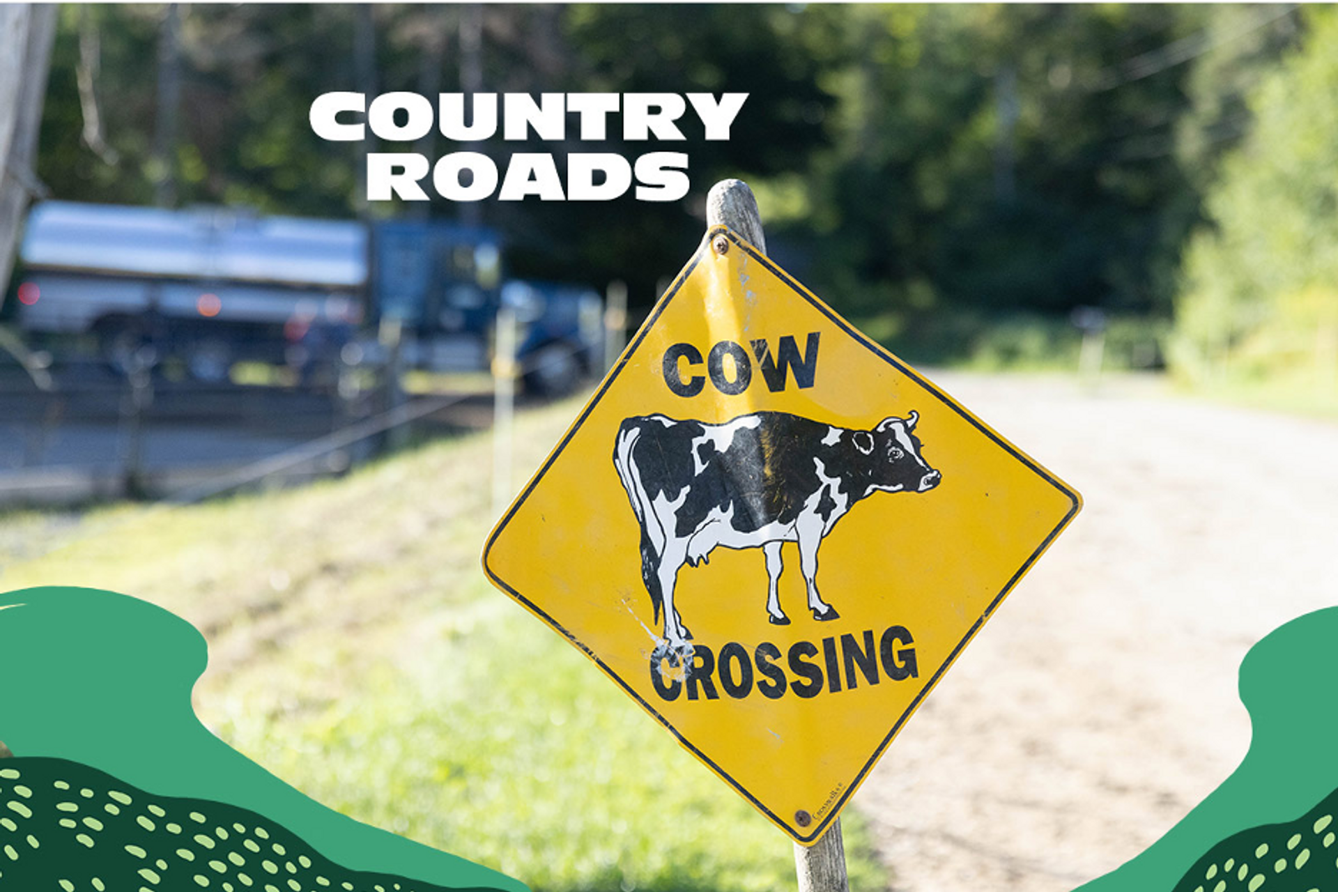 A cow crossing sign is shown at the Osgood farm in Vermont.