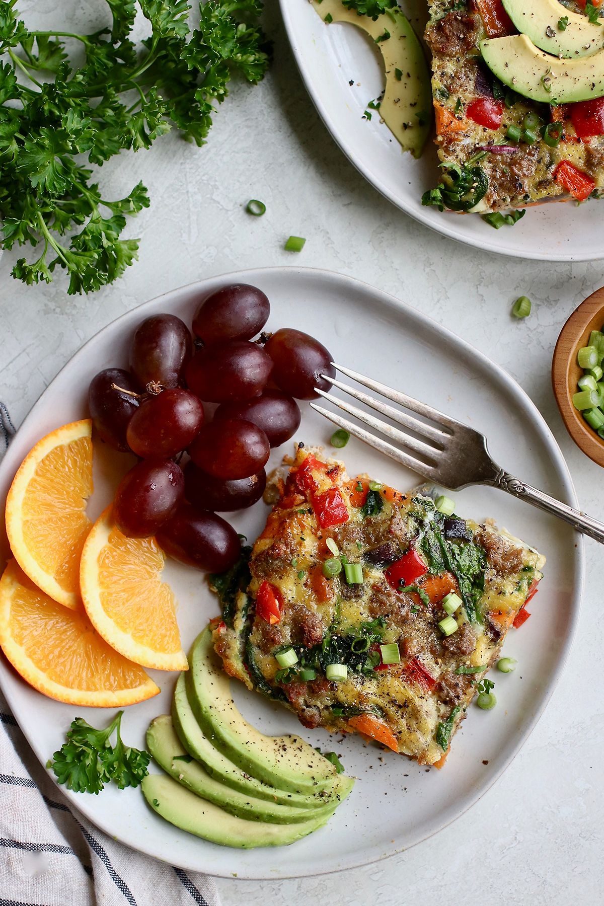 Sweet Potato Turkey Sausage Egg Bake with Organic Valley