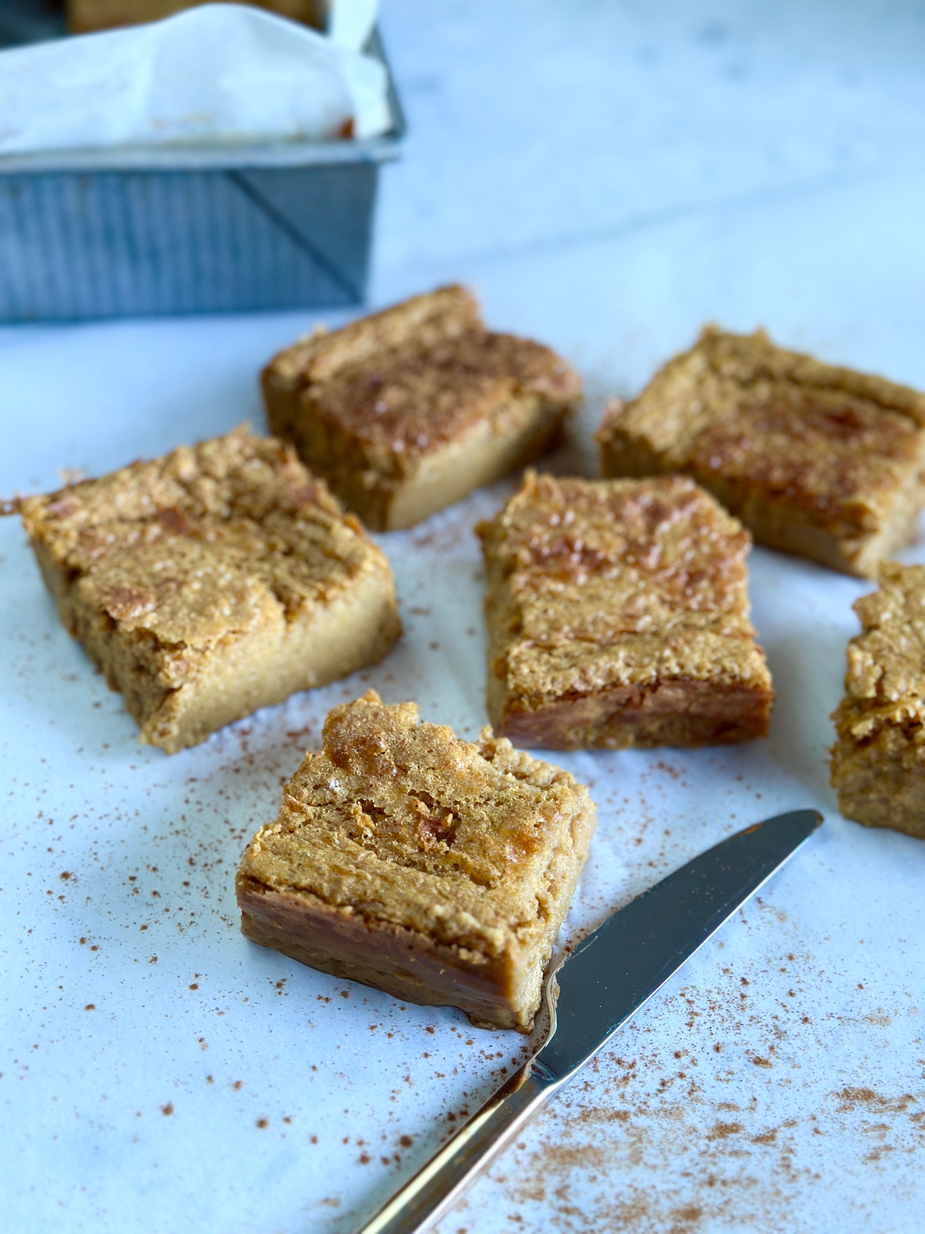 Pumpkin Pie Cottage Cheese-Cake Bars with Organic Valley