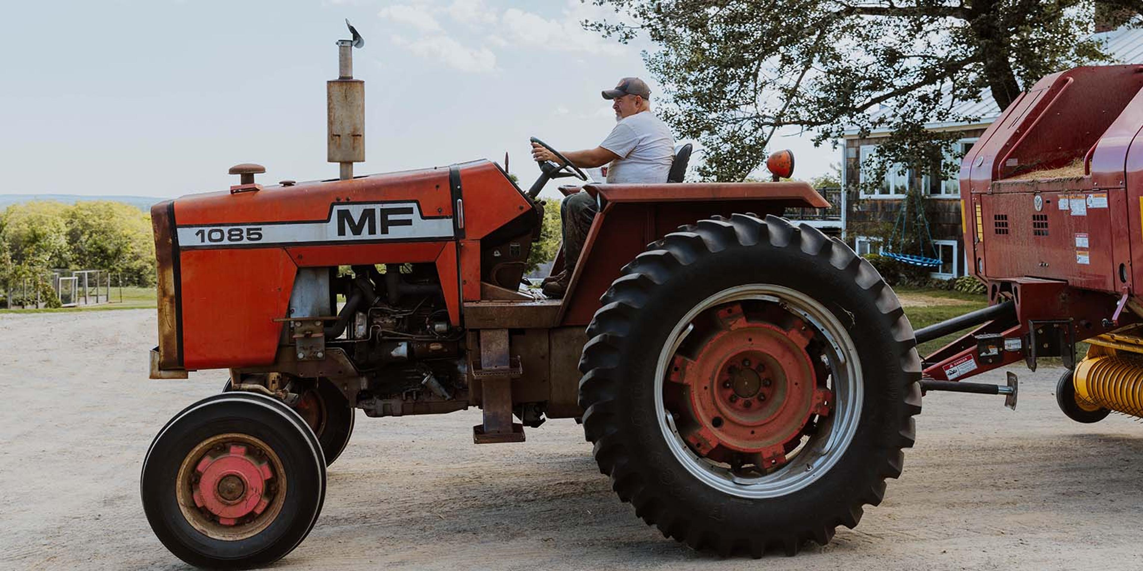 A Massey Ferguson tractor.