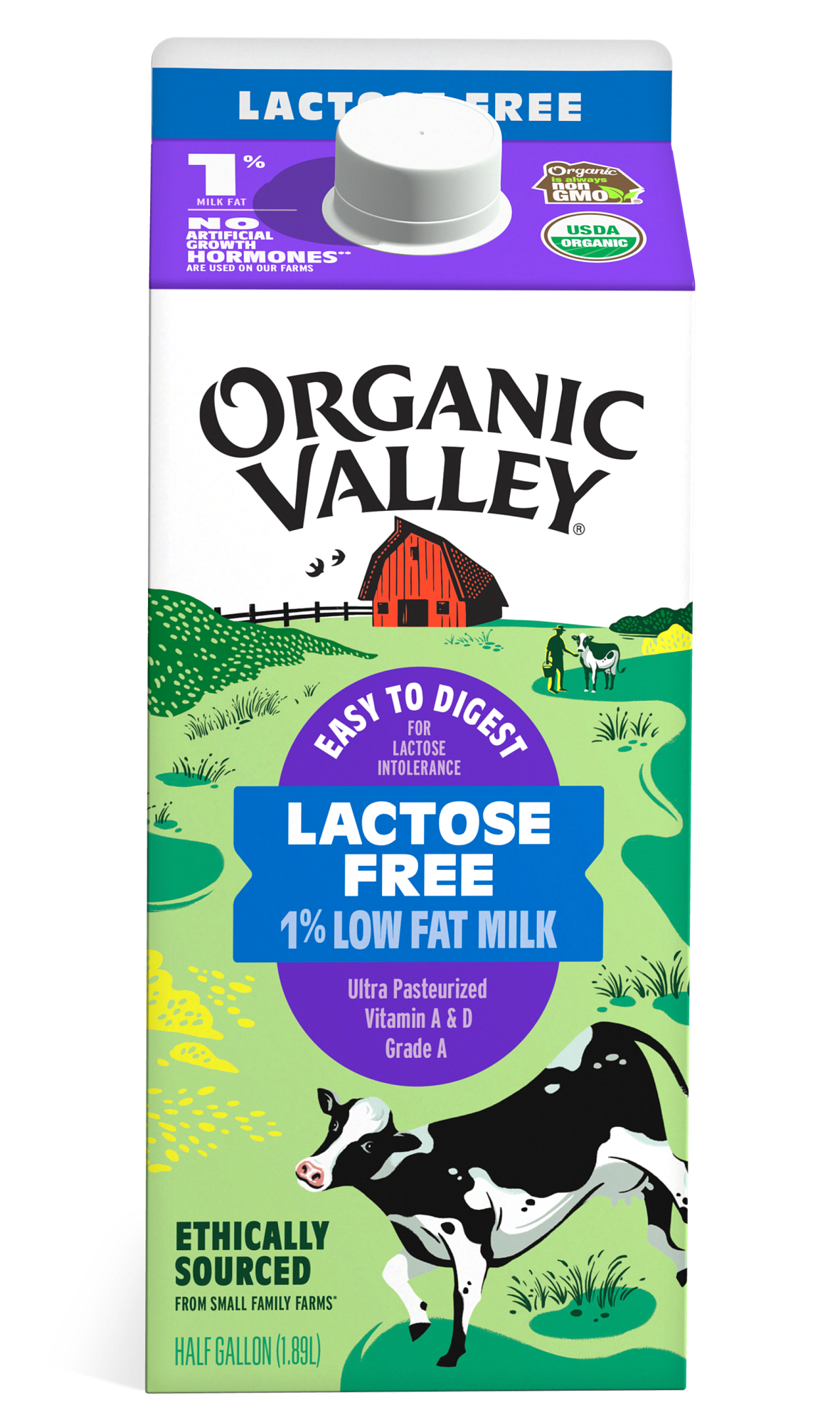 Organic Whole Milk, Lactose Free, Half Gallon | Organic Valley®