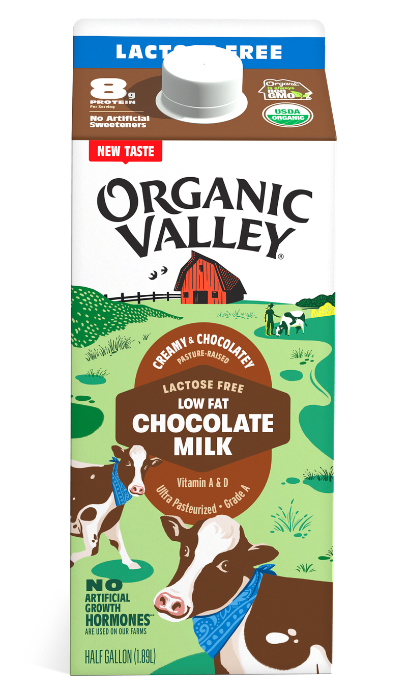 ミルク Organic 1% Chocolate Milk, Lactose-Free, Half Gallon | Organic Valley