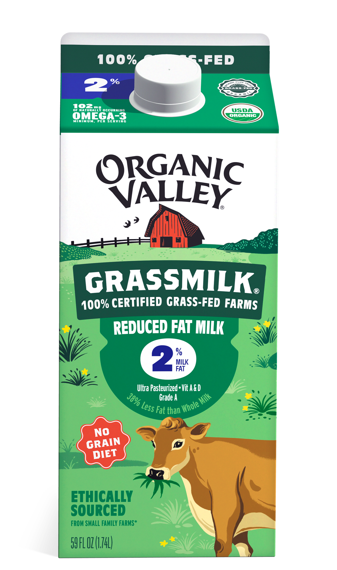 Organic Grassmilk® Whole Milk, 59 oz | Organic Valley