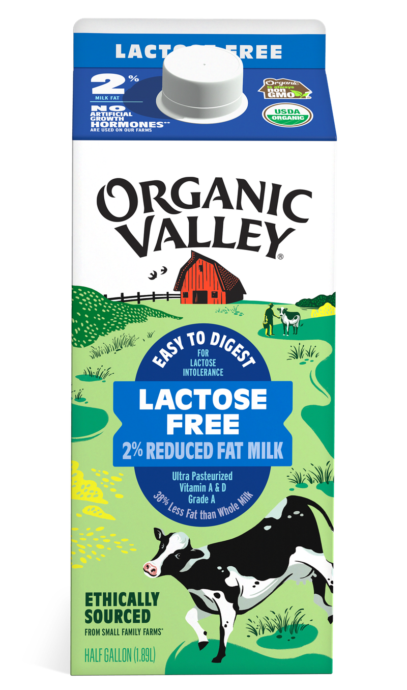 Organic 2% Reduced Fat Milk, Lactose-Free, Half Gallon | Organic
