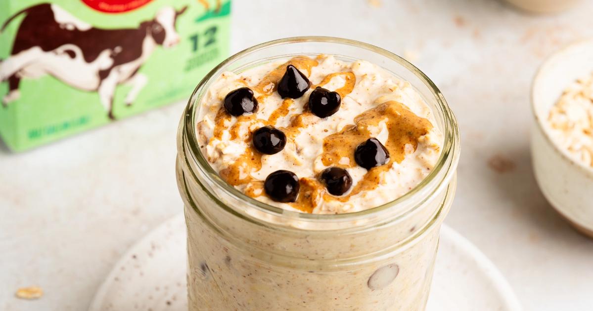 Chocolate Chip Cookie Dough Overnight Oats