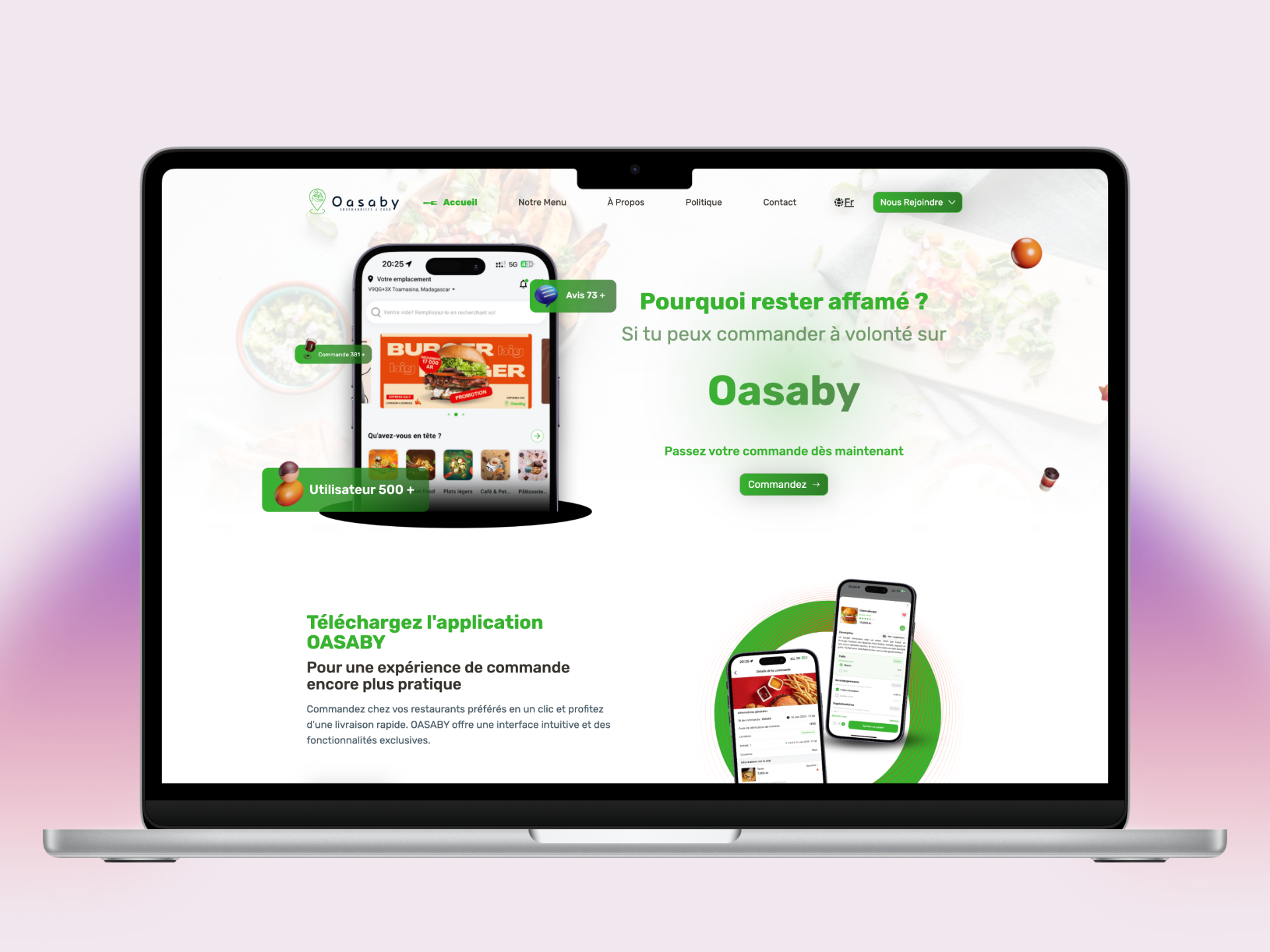 Oasaby Landing Page project preview