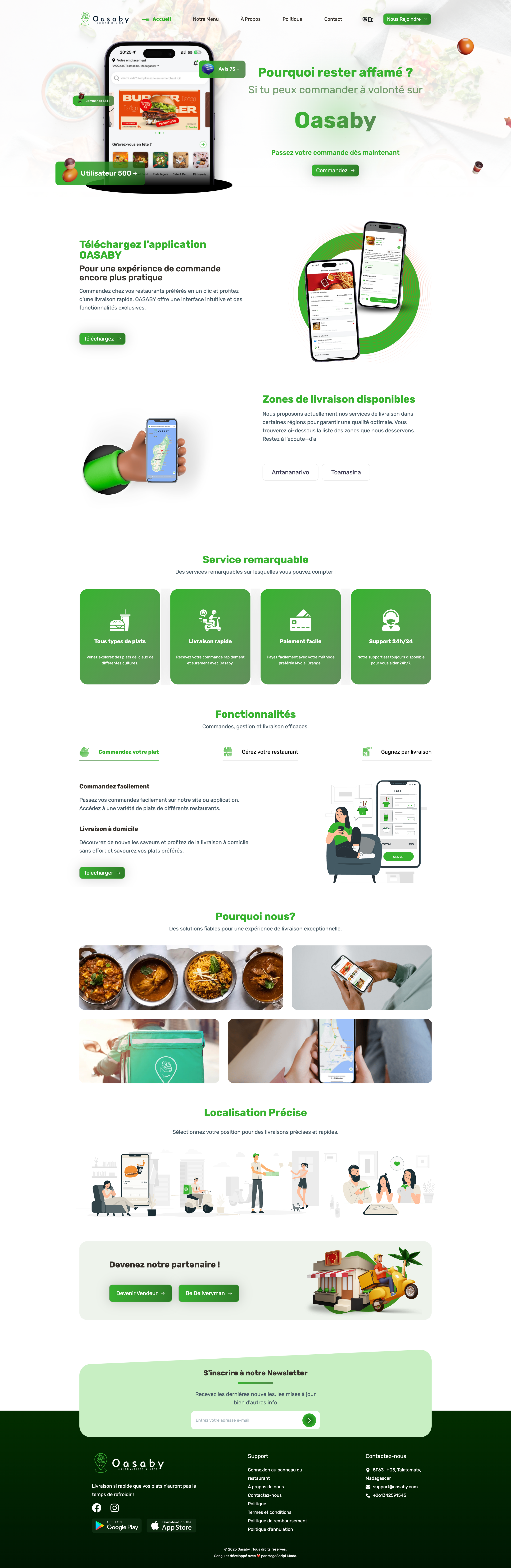 Oasaby Landing Page