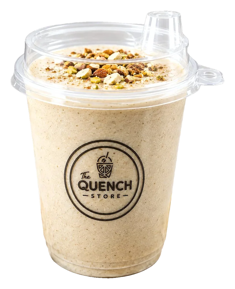 Desi Dry Fruit Smoothie in a Quench Store cup