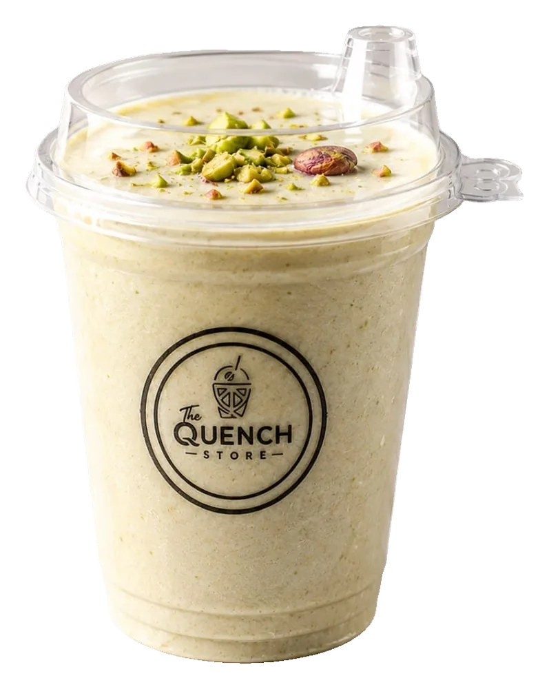 Royal Pista Cream Smoothie in a Quench Store cup