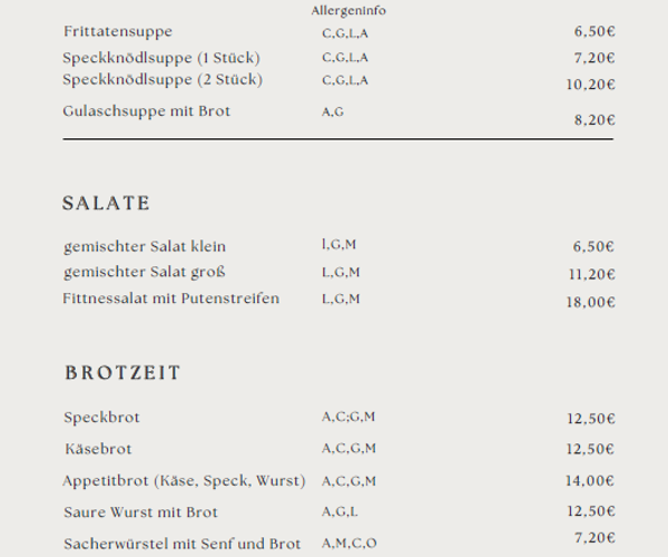 Speisen Seite 1