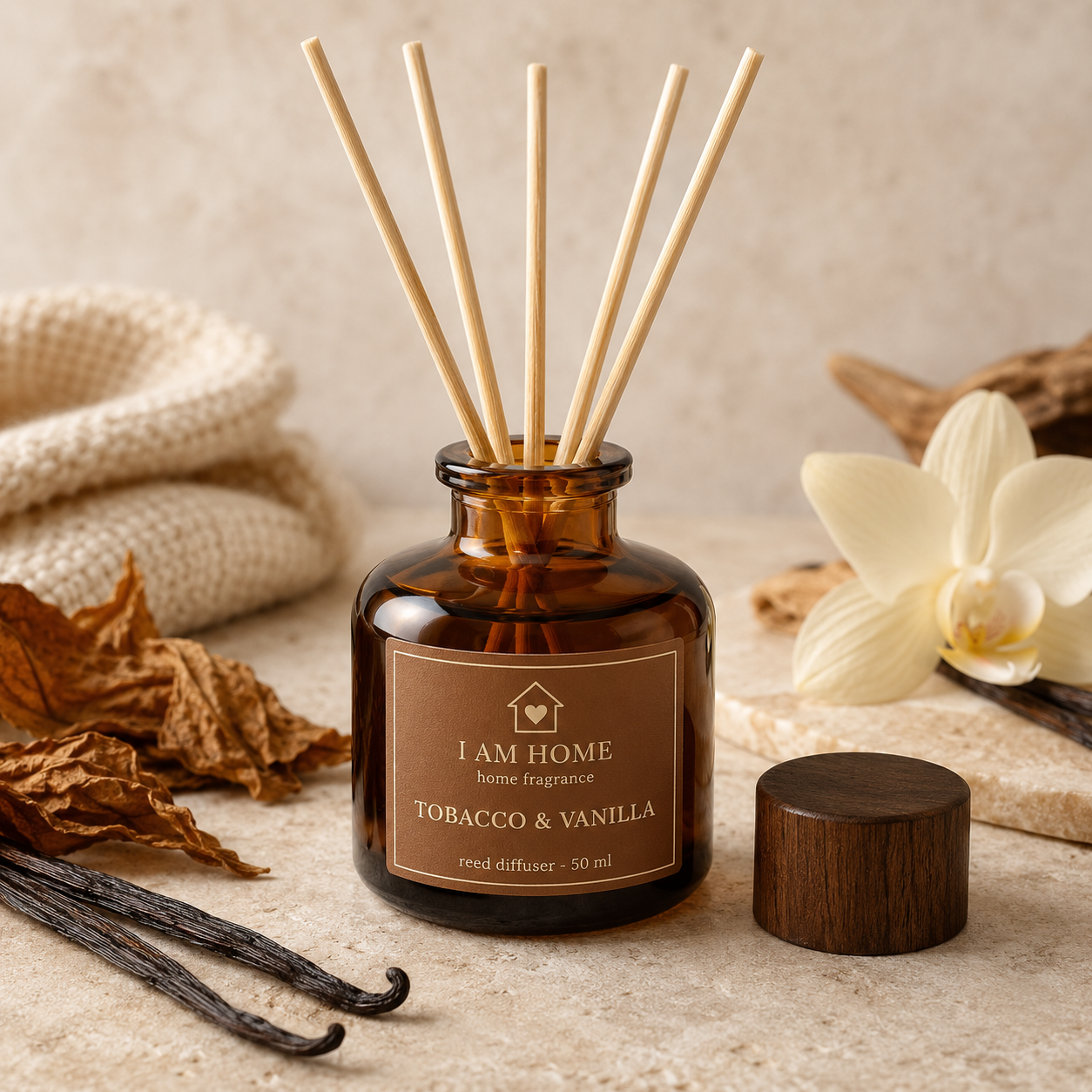 Tobacco & vanilla — product and atmosphere photograph