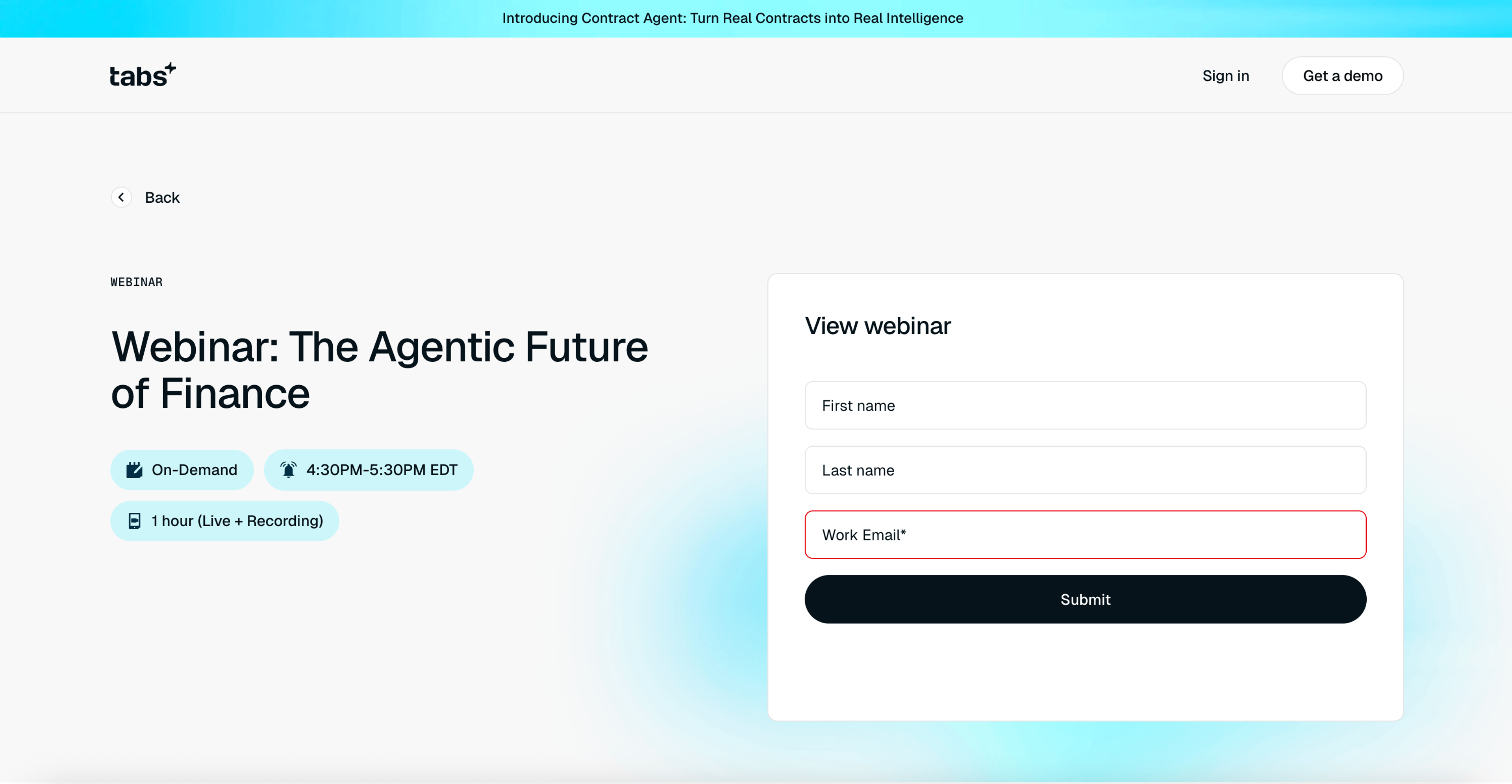 Tabs - Webinar Template