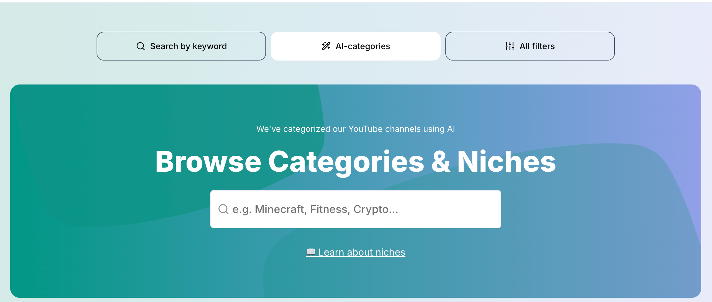 Feature: Smarter Channel Discovery with AI Categories