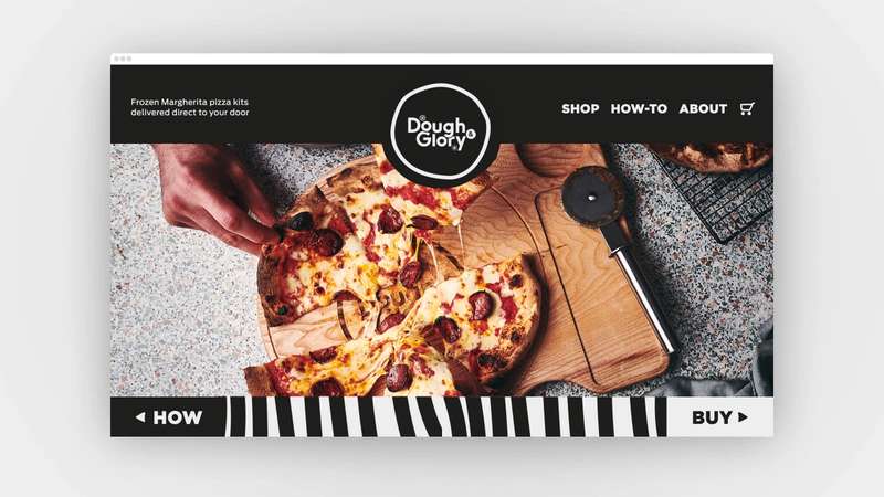 Dough & Glory website mockup desktop