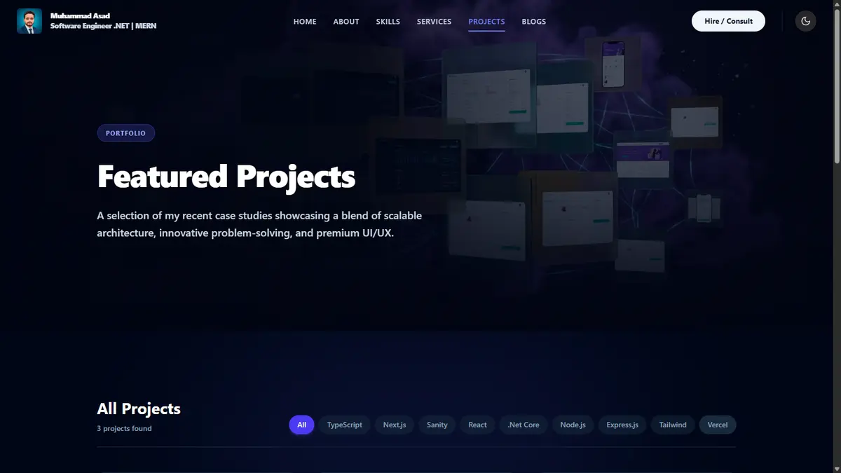 Project Page (Dark Theme)