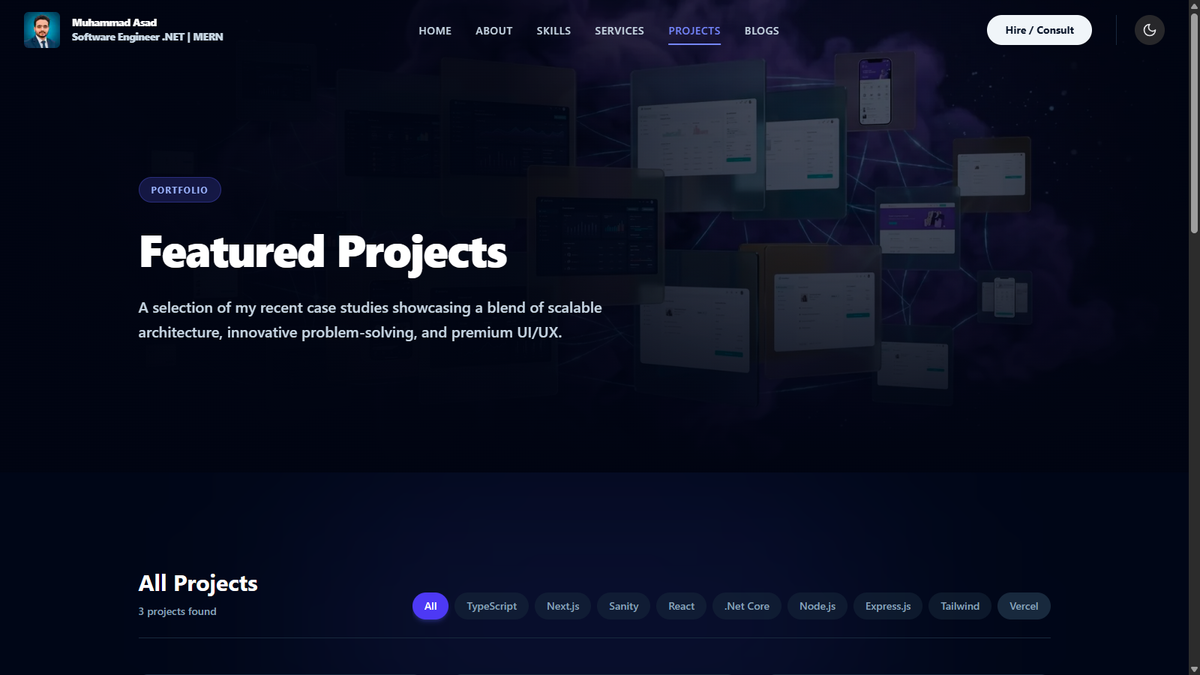 Project Page (Dark Theme)