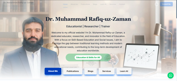 High-Performance Academic Portfolio & AI Hub — Dr. Rafiq-uz-Zaman