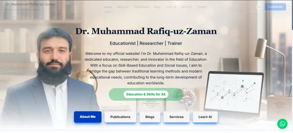 High-Performance Academic Portfolio & AI Hub — Dr. Rafiq-uz-Zaman