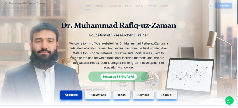 High-Performance Academic Portfolio & AI Hub — Dr. Rafiq-uz-Zaman