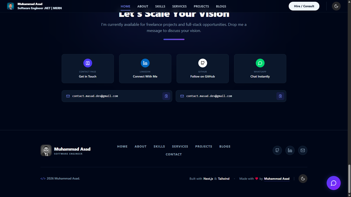 Footer (Dark Theme)