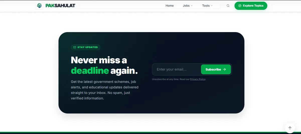 NewsLetter Component design
