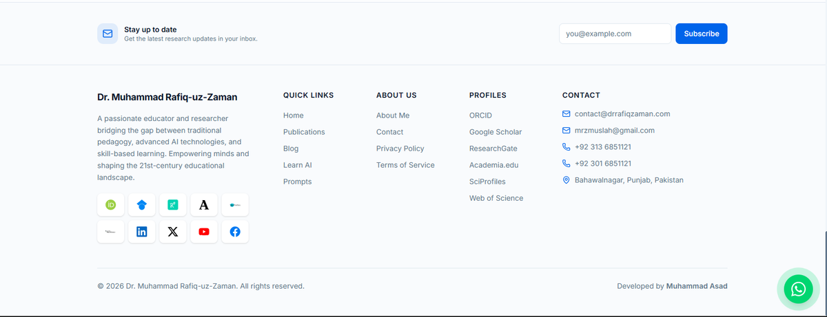 Footer Light theme