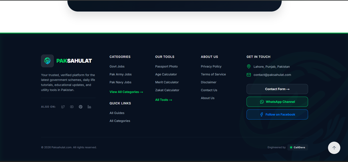 Footer Design | Paksahulat.com