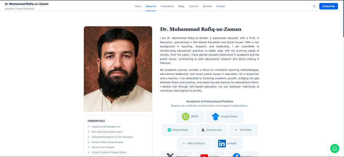 About Page Intro - Education - Contacts et