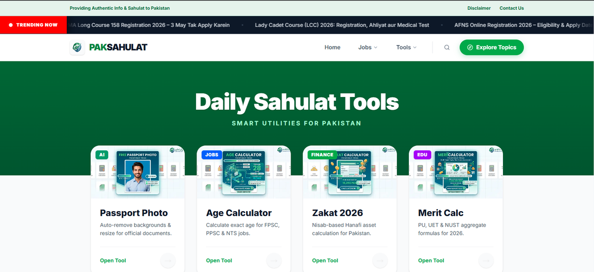 Main Tools Page | Paksahulat.com