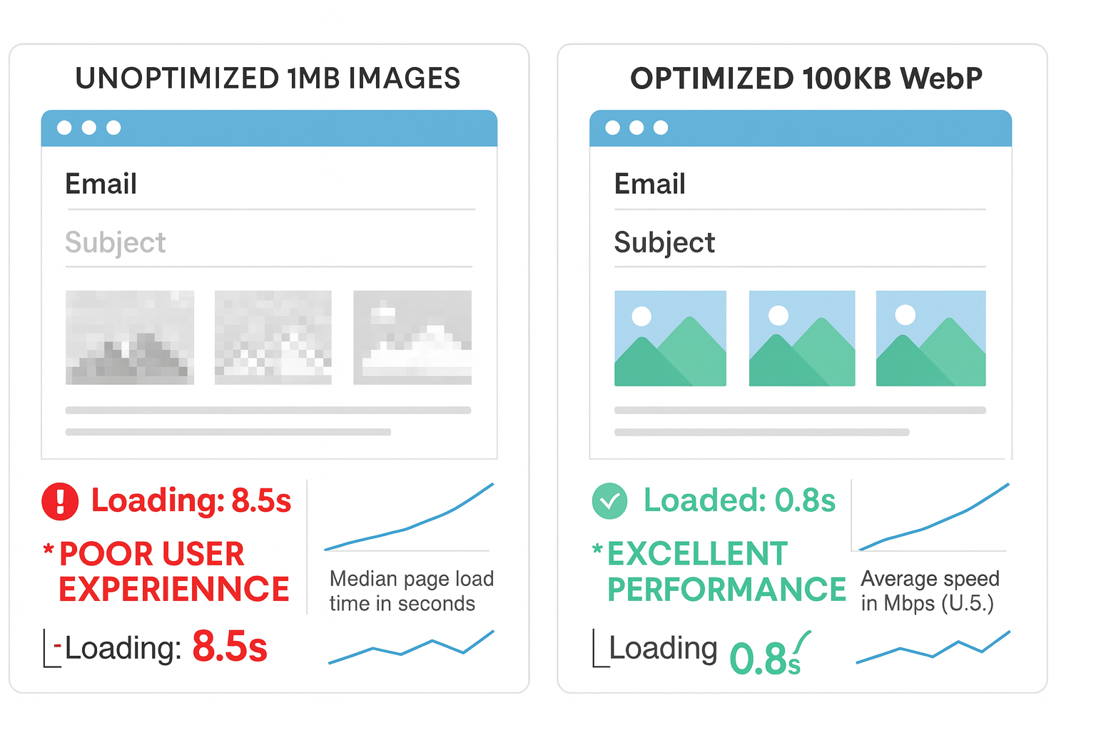 Email Comparison based on Image Size