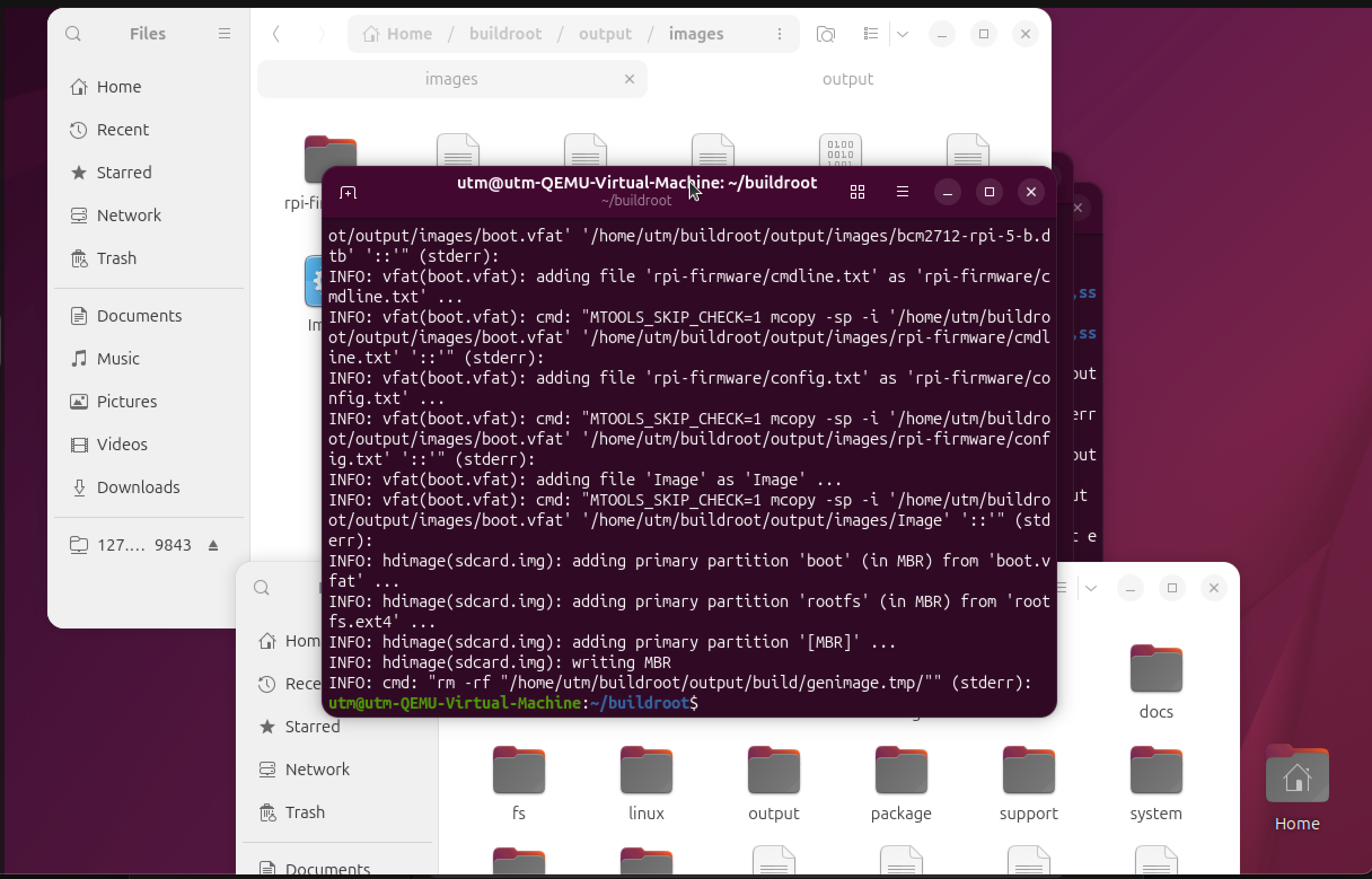 Finished Buildroot Linux OS Build